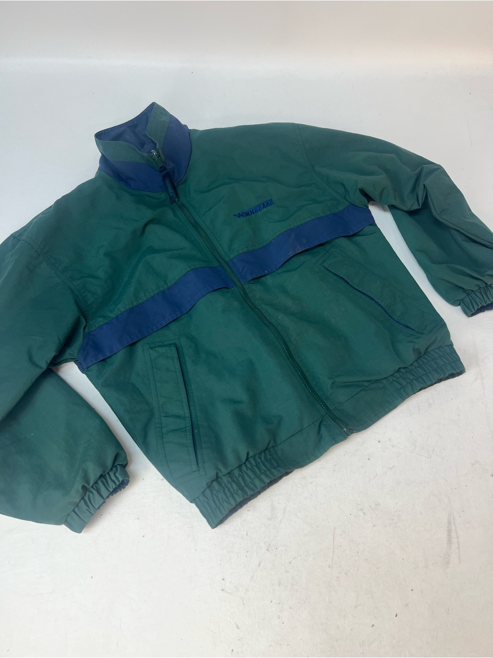Vintage Reversible Winnebago Windbreaker Jacket - Green/Blue